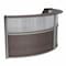 Linea Italia Curved Reception Desk 2 Units, Clear Panel, 124 inW x 49 inD, Mocha ZUT316 - alternate 2